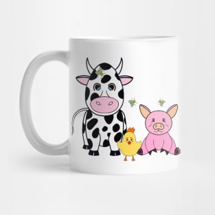 FARM Life - Cute Farm Animals Art Mug